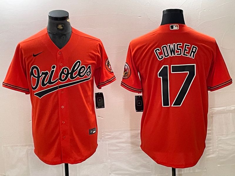 Men Baltimore Orioles #17 Cowser Orange 2024 Nike Game MLB Jersey